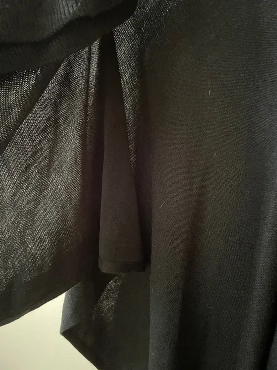 Open-Front Ruffle Shawl Sweater - Picture 2 of 4